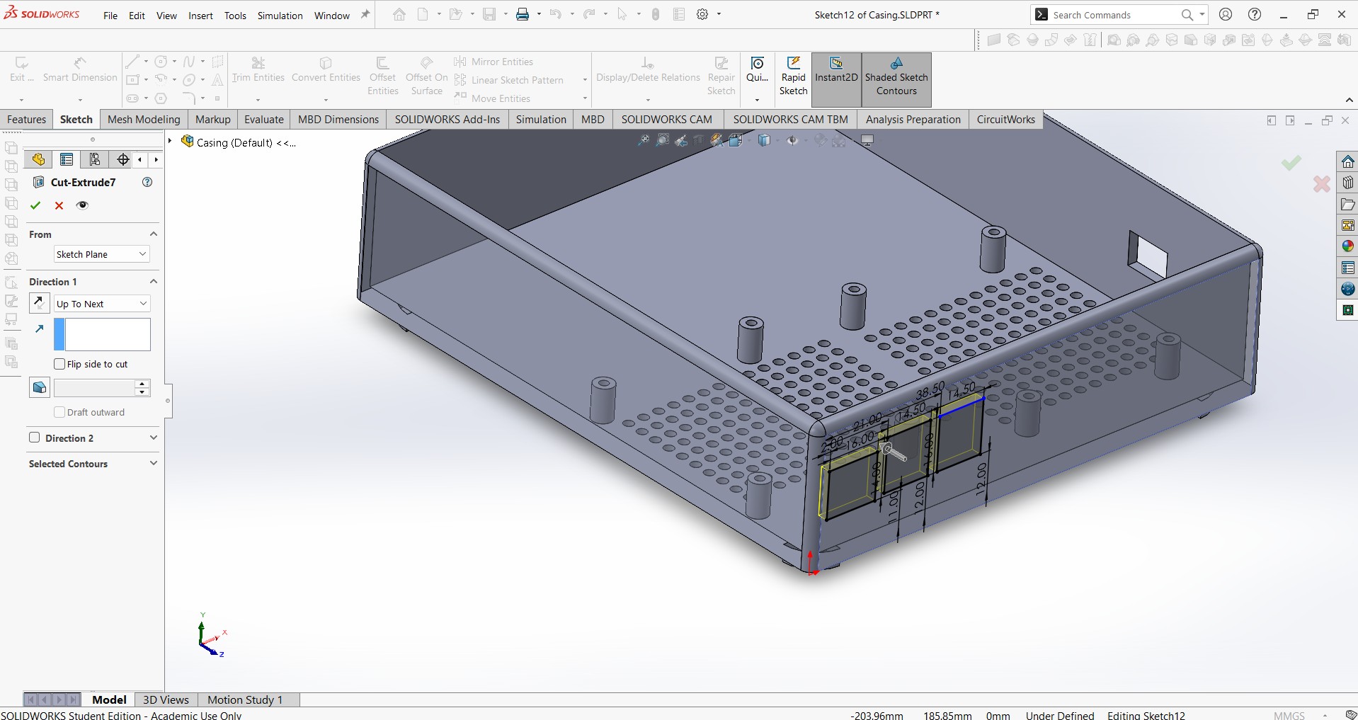 Casing progress